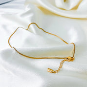 Elegant 14K Gold Plated Stainless Steel Box Chain Necklace for Women 1.5mm Thin Venetian Link Choker Jewelry Gift Non-Tarnish