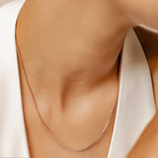 Elegant 14K Gold Plated Stainless Steel Box Chain Necklace for Women 1.5mm Thin Venetian Link Choker Jewelry Gift Non-Tarnish